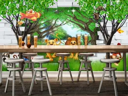 wall sticker 3D stereoscopic wallpaper for walls Beautiful forest children's room background mural non-woven wallpapers decoration mural