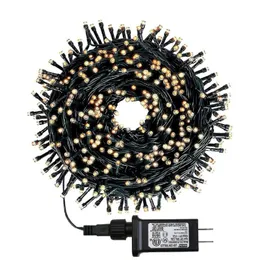 Strängar 100/200/300/400/800 LED DECED Light Outdoor Lamp String för Holiday Christmas Party Waterproof Fairy Lights Garden Garlandled