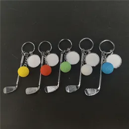 sublimation blank golf keychains with wing key ring heat transfer printing materials