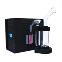 LED Plasma Hoakhahs Bent Type Styl Bong Grube Szklane Bongs Rura wodna Z Szklaną Miską Olej Dąb Rig 14mm Kobiet Joint WP2234