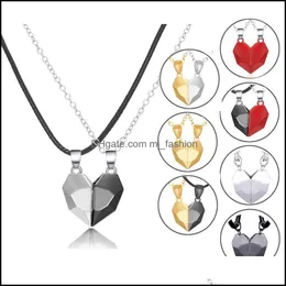 Pendant Necklaces Couple A Pair Of Love New Wishes Stone Heartbroken Stitching Necklace Jewelry Drop Delivery 2021 Pendants Mjfashion Dhrav