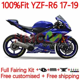 ヤマハYZF-R6 YZF600 YZF R6 R 6 600 CC 17-22ボディワーク28NO.9 YZFR6 17 18 19 20 21 22 YZF-600 2017 2018 2019 2020 2021 2022 OEM Body Movistar Blue Blue Blue Blue Blue