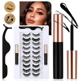 False Eyelashes 25mm Bulk Magnetic Eyelash Partner 10 Pairs Lashes With Princess Effect Mascara Color BlackFalseFalse