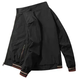 Män reversibla jackor Spring Autumn Casual Coats Solid Color Mens Sportswear Stand Collar Slim Jackets Male Bomber Jackets 5xl T220816