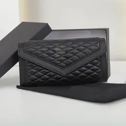 Pattern Long Wallet Card Holders Women Zipper Clutch Bags Coin Wallet Genuine Leather Fashion Letters Filp Flap Large Note Holder Wholesaler Handbags