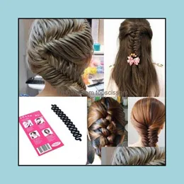 Hair Bun Maker Accessories Tools Products New Fashion French Braiding Tool Roller With Hook Magic Twist Styling Drop Delivery 2021 Goe97