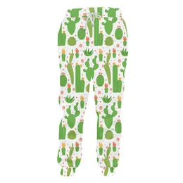 IFPD 3D -joggingbyxor för män Plant Cactus Print Men's Jogger Orsak HARAJUKU Plus Size Custom Trousers Drop Wholesale 220613