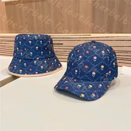 Farbe Blume Gedruckt Golf Kappe Reise Visier Eimer Kappe Atmungsaktive Denim Leinwand Fußball Caps Brief Fischer Hüte