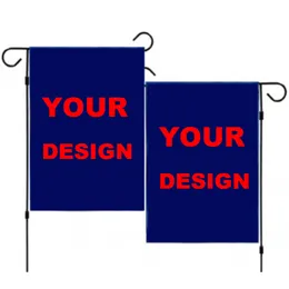Your Design custom 12"x18" 30cm x 45cm size double sided Garden Flag Banner Polyester Home Festive gifts