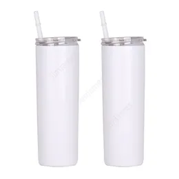 Tumbler de sublimação mais barato de 20 onças de 20 onças de 20 onças de aço inoxidável em branco Cilindro alto garrafa de água marítima de margem marítima 50pcs daj471