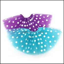 Saias 2 3 4 5 anos criança meninas tutu saia de aniversário vestido de bola de bola pettiskirts Dot impressão infantil balé 1529 b3 mxhome dhrkw