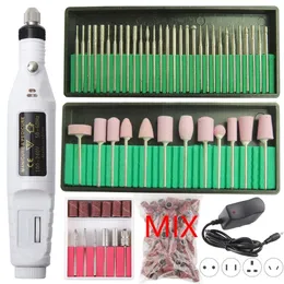 Professionell Manicure Machine Electric Drill Bits Set Mill Nail Art Slip File Gel Polish Remover Ceramic Cutter 220607