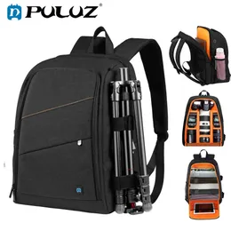 Acessórios para bolsas de câmera Puluz portátil portátil à prova d'água à prova d'água Dual ombros de mochila Digital DSLR PO Video Laptop Backpack 230206