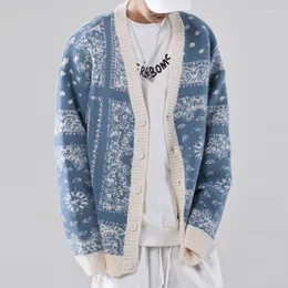 Men's Sweaters Japanese Ethnic Fashion Cardigan Streetwear Harajuku Casual Sweater Men Clothing Sweatercoat Retro Loose Couple Top Male