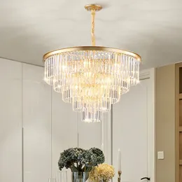 مصابيح قلادة Nordic LED Crystal Chandelier Tree Branch Hanglampen Studio Supension Light Tiptures غرفة الطعام غرفة نوم مطعم