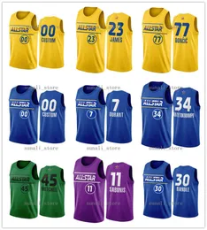 NCAA 2021 All-Star Kevin 7 Durant Ben 25 Simmons Jaylen 7 Brown Paul 13 George Domantas 11 Sabonis Rudy 27 Gobert Joel 21 Embiid Leonard Jersey