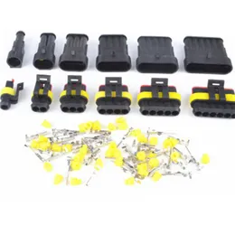 Other Lighting Accessories 1Set 1/2/3/4/5/6 Pin Way AMP Tyco Super Sealed Automotive Wire Connector Electrical Plug Terminals For CarOther