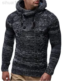 Zogaa Men Fashion Winter Warter Sweaters свитер толстый высокий шею