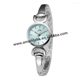 Relógios de pulso atacado moda mulheres contas pulseira relógio de pulso relógio elegante movimento bola senhora vestido relógios de pulso hect22