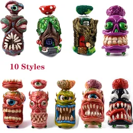 Unique Heady Glass Bongs Halloween Style Glass Burner Pipe Oil Nail Smoking Pipes Accessories Hand Burning For Dab Rigs Tube Tobacco Dry Herb With Bowl 18 Female Joint