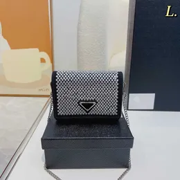 PRAD Kette Kristall Diamant Tasche Frauen Geldbörse Handtaschen Neue Mode Lässig Kleine Quadratische Hohe Quali