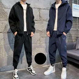 Tute da uomo Uomo Primavera Autunno Casual Set due pezzi Giacca e pantaloni Moda uomo Felpa stile coreano Streetwear Tuta sportiva Y962Uomo