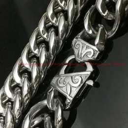 Correntes 16mm Chain Chain Chain Chain Colar Double Curb Link Cuban 316L Aço inoxidável 7-40 polegadas OpcionalChains OpcionalChains