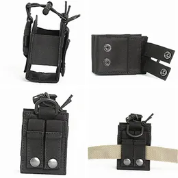 Outdoor sports tactical molle walkie-talkie bag wireless call machine bag multi-functional military fan accessory small pocket Inventory Wholesales