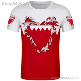 БАХРЕЙН футболка бесплатно на заказ имя номер печать po красный bhr футболка страны bh Бахрейн diy арабская одежда с флагом арабской нации 220702