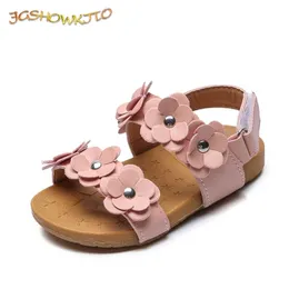 JGShowkito Baby Girl Medium детские сандалии с флористиками сладкие принцессы мягкое качество детские песчаные сандалии для девочек размером 21-30 220425