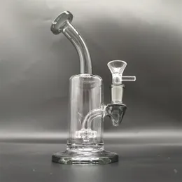 7 polegadas Cinza Vidro Bongo Recycler Glass Water Bong Tubulações Conjuntas Tobacco Hookah 14mm Bowl Local Armazém Local