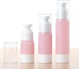 Bottiglie sottovuoto rosa vuote Lozione in plastica da viaggio Bottiglie ricaricabili Dispenser cosmetico Crema per il viso Sub-imbottigliamento senz'aria