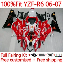 100% FIT OEM кузова для Yamaha Moto YZF-R6 YZF600 YZF R 6 600 CC 2006-2007 КОЛИЦЕ 26NO.17 YZF R6 600CC YZFR6 06 07 YZF-600 2006 2007 Комплект для обретения плесени.