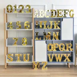 Nachtlichter 3D-Alphabet-Buchstabe LED-Festzeltschild Nummernlampe Dekorationslicht für Partyschlafzimmer Hochzeit Geburtstag Weihnachtsdekoration