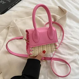 حقائب كتف فرنسا Sac De Luxe Femme Trend إمرأة حقيبة مصمم المتسوق حقيبة يد الإناث نسج محافظ الشاطئ BolsosShoulder