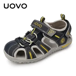 Uovo Brand Summer Beach Footwear Kids Stängt tå småbarn Sandaler Barnens modedesigner skor för pojkar och flickor #2438 220621