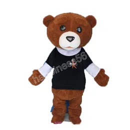 Alta qualidade adorável teddy urso mascote fantasias de desenho animado traje de caráter de halloween tamanho adultos festas de festival ao ar livre festival