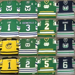 A3740 Whalers Mike Liut Sean Burke Rick Ley Joel Quenneville Mark Howe Adam Burt Geoff Sanderson Gordie Howe Samuelsson Hockey Jerseys