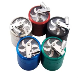 Rocker Concave Herb Grinders Multi Colors Smoking Accessories 55mm Diameter With Unique Logo Zinc Alloy For Glass Bongs Wholesale