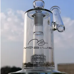 Narghilè da 8 pollici Mobius Bong in vetro Sidecar Bocchino Oil Dab Rigs Stereo Matrix Perc Water Pipes 18mm Giunto femmina con ciotola 5mm Spessore