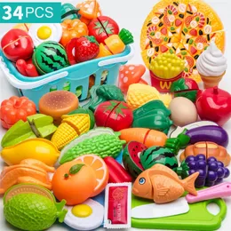 Giochi di imitazione Set Giocattolo per alimenti in plastica Taglio torta fai da te Frutta Verdura per bambini Regalo Eonal 220418