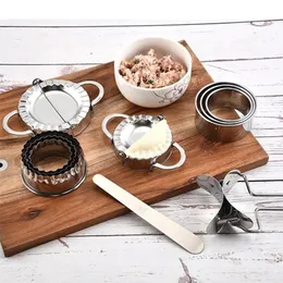 Bakeware Paslanmaz Çelik Dökümler Aracı Tembel Diy Jiaozi Maker Cihaz Kolay Hamur Peyniri Kalıp Kalıp Mutfak Aksesuarları