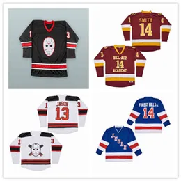 Nivip 남자 영화 J.Cole Hockey Jerseys 14 Forest Hills Dr. 자수 Jason Vorhees 13 금요일 13 번째 흑인 저지 Black White Yellow 14 Will