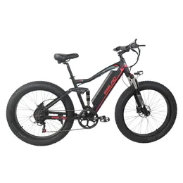 Smlro v5 26 polegadas 4,0 BICKETURA ELÉTRICA DO TIO DE FAT BATERAGEM SUSPENSÃO COMPLETA 48V13AN1000W BICICLAR ELÉTRICA 7 Velocidade