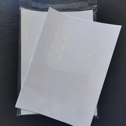 Presentförpackning holografiska små fem stjärnor folie självhäftande tejp rygg laminering på papper plast 50 ark 210 x 297 mm diy paket färgkortgift