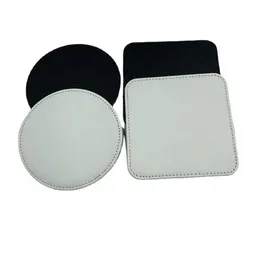 Sublimation Blank Drink Coasters PU Leather Spill Protection for Table Desk Durable and Non Slip Coaster Blanks