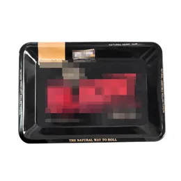 Middle Size Cartoon Rolling Tray Metal Cigarettrökningsbrickor Tobaksplatta fodral Lagring 28 cm 6 Styles Machine Tool Gift