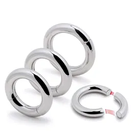 Metal Magnet Penis Ring Lock Sperm Male Chastity Adult sexy Toys Crusher Scrotum Dick Stretcher Cockring For Men Delay Time Tool