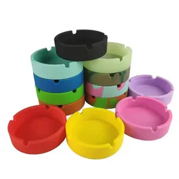 A variety of silicone ashtray creative round shockproof ashtray square fashion environmentally friendly hotel home wholesale DHL