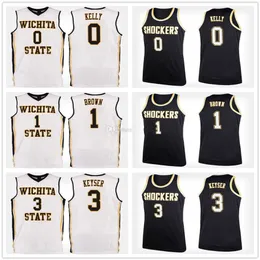 Nikivip Ita State Shockers College #0 Jerse de basquete Rashard Kelly #1 Zach Brown #3 C.J.